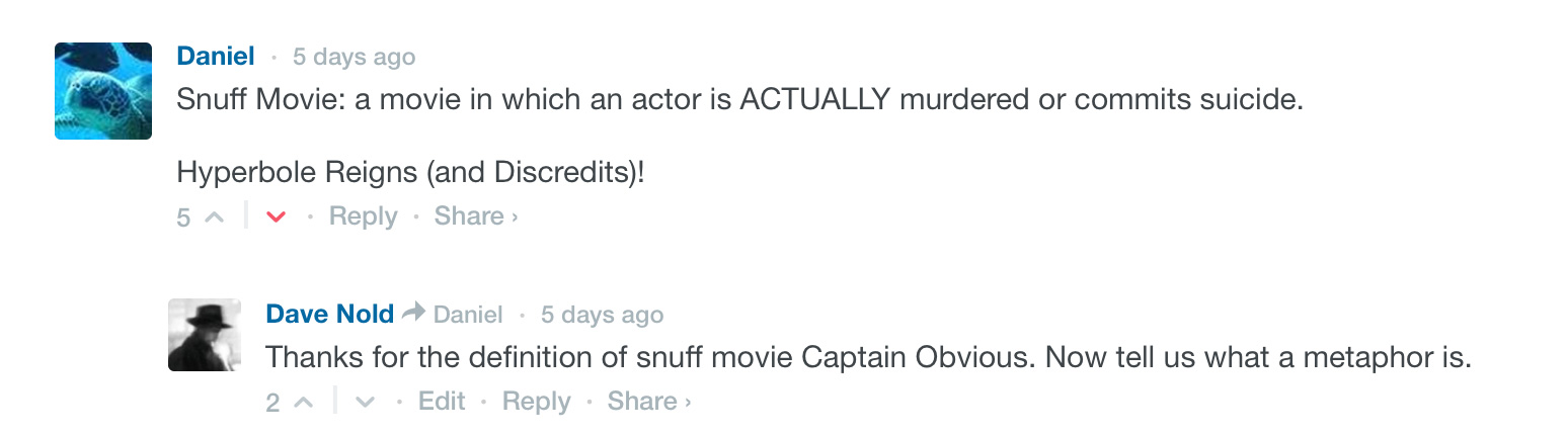 Screenshot of a comment